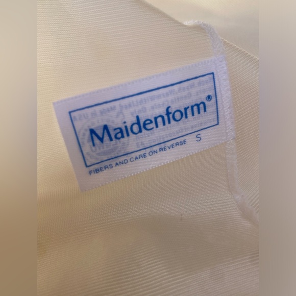 vtg maidenform negligée lace set nightgown robe silky union made usa ivory sz. s - Picture 9 of 16